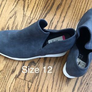 Journee Collection Blue Slip-On Wedge Sneakers